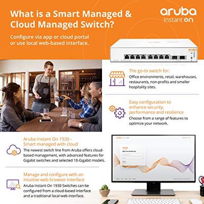 HPE Aruba Instant On 1930 24G Class4 PoE 4SFPSFP+ 195W Switch - Switch - L3 - Beheerd - 24 x 101001000 (PoE) + 4 x 1 Gigabit 10 Gigabit SFP+ - rack-uitvoering - PoE (195 W) HPE Aruba Instant On 1930 24G Class4 PoE 4SFPSFP+ 195W Switch - Switch - L3 - Beheerd - 24 x 101001000 (PoE) + 4 x 1 Gigabit 10 Gigabit SFP+ - rack-uitvoering - PoE (195 W)