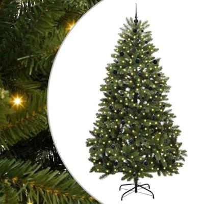 VidaXL Kunstkerstboom met 300 led groen 240 cm pvc en metaal
