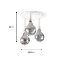 Home sweet home drip plafondlamp rond 3L wit - thumbnail