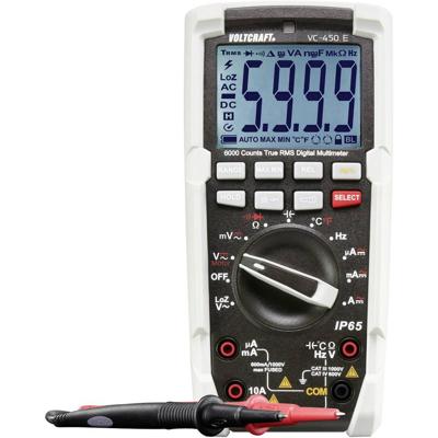 VOLTCRAFT VC-450 E Multimeter Digitaal Sproeidicht (IP65) CAT III 1000 V, CAT IV 600 V Weergave (counts): 6000 VOLTCRAFT VC-450 E Multimeter Digitaal Sproeidicht (IP65) CAT III 1000 V, CAT IV 600 V Weergave (counts): 6000