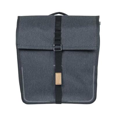 Dubbele fietstas Basil Urban Dry MIK 50 liter - charcoal