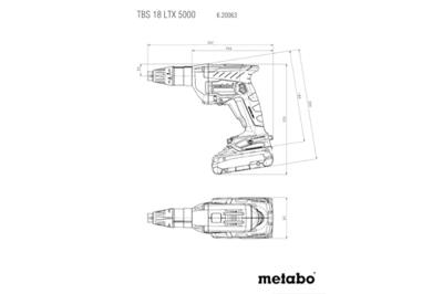 Metabo TBS 18 LTX BL 5000 Accu-Schroevendraaier | 18 V | 2x2 Ah Li-Power | Lader SC 30 | In Metabox 145 L - 620063500