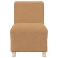 Fauteuil 55 cm gekrulde wolachtige stof beige - thumbnail