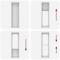 Pliss rolgordijn 65x200 cm stofbreedte 64,4 cm polyester wit - thumbnail