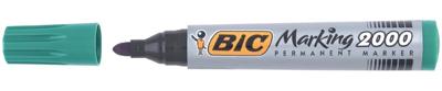 Bic permanent marker 2000-2300 groen, schrijfbreedte 1,7 mm, ronde punt Bic permanent marker 2000-2300 groen, schrijfbreedte 1,7 mm, ronde punt