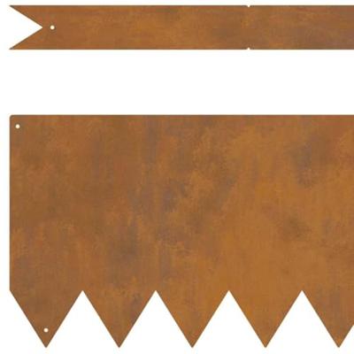 Gazonranden 20 pcs Bruin 100 x 0.5 x 20 cm Cortenstaal