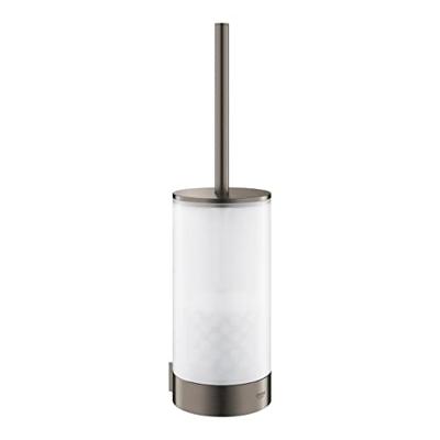 Grohe Toiletborstel Selection Glas met Wandhouder Hard Graphite Geborsteld Grohe Toiletborstel Selection Glas met Wandhouder Hard Graphite Geborsteld