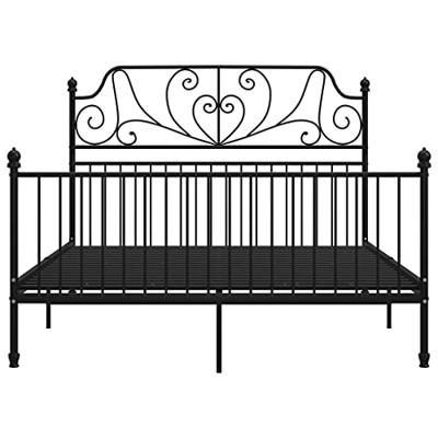 Bedframe metaal zwart 140x200 cm