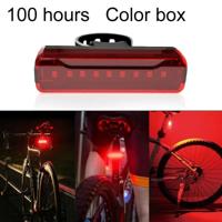 A02 fiets achterlicht fiets rijden motorfiets elektrische auto LED Mountain Bike USB opladen veiligheidswaarschuwing licht (100 uur kleur box) - thumbnail