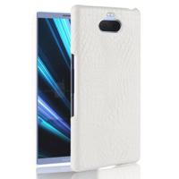 Shockproof Crocodile Texture PC + PU Case for Sony Xperia 10 Plus (White) - thumbnail