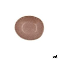 Kom Bidasoa Gio 15 x 12,5 x 4 cm Keramisch Bruin (6 Stuks) - thumbnail