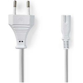 Voedingskabel | Eurostekker - IEC-320-C7 | 5,0 m | Wit