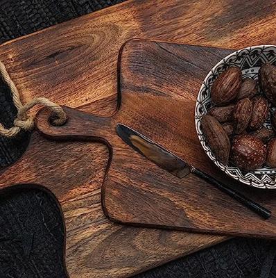 J-Line Snijplank Rechthoek Hout Donkerbruin