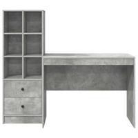 Bureau met lade 2 pcs Beton Grijs - thumbnail