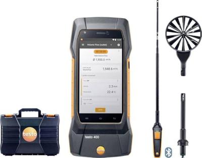 testo 400 - Strömungs-Set mit Hitzdrahtsonde Milieumeetset Temperatuur, Druk -40, 0 - 150, 200 °C, hPa