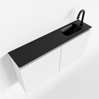 MONDIAZ TURE 100cm toiletmeubel talc. EDEN wastafel urban rechts 1 kraangat - thumbnail