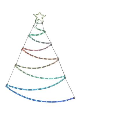 Verlichte decoratie Lifetime Kerstboom LED RGB 66 x 87 cm