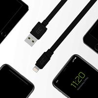 GC Lightning | 25cm USB Kabel Cable Snellaadkabel voor Apple iPhone 13 12 11 SE Pro/Max | iPhone X XR XS Max | iPhone 8 7 Plus | iPhone 6 6S 5 5C 5S Plus | iPad Air/Pro/Mini | iPod Nano/Touch - thumbnail