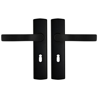 AXA AXA Curve klik deurkruk Blok op schild sleutelgat 56mm - aluminium/zwart