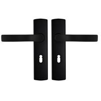 AXA AXA Curve klik deurkruk Blok op schild sleutelgat 56mm - aluminium/zwart - thumbnail