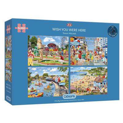 Wish You Were Here Puzzel 4x 500 Stukjes Wish You Were Here Puzzel 4x 500 Stukjes