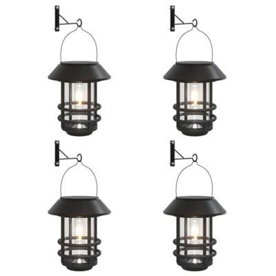 VidaXL Wandlantaarns voor buiten 4 st solar wit VidaXL Wandlantaarns voor buiten 4 st solar wit