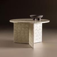 Nohr Ronde Salontafel 'Allyssa' Capiz, 70cm - thumbnail