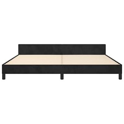 Bedframe zonder matras 200x200 cm fluweel zwart