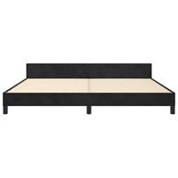 Bedframe zonder matras 200x200 cm fluweel zwart - thumbnail