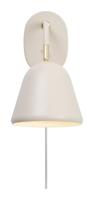 Wandlamp beige en messing met schakelaar & E14 fitting Nordlux Fleur - thumbnail