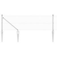 VidaXL Afrasteringspaal zilver 25 x 0,5 m (12 x 12 mm gaas) staal - thumbnail