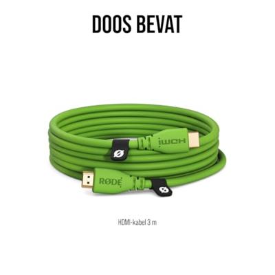 Rode HDMI kabel 3m groen
