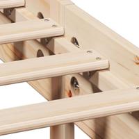 Bed met boekenkast zonder matras massief grenenhout 120x200 cm - thumbnail