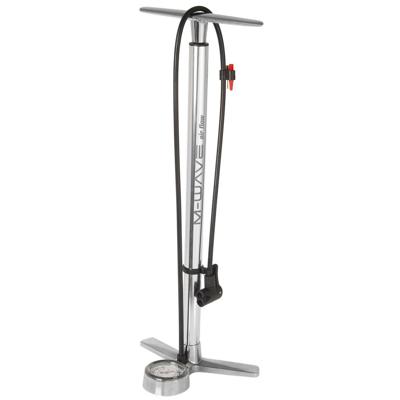 M-Wave Fietspomp met manometer aluminium 61 cm zilver