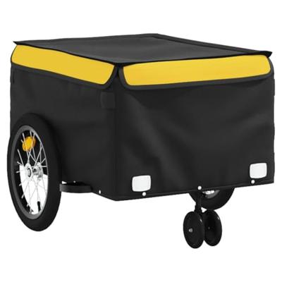 Fietstrailer 45 kg ijzer zwart en geel Fietstrailer 45 kg ijzer zwart en geel