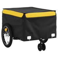 Fietstrailer 45 kg ijzer zwart en geel - thumbnail