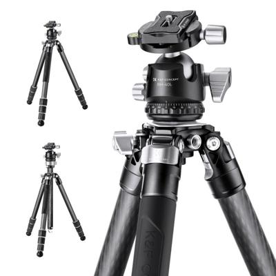 K&F Concept Heavy Duty Statief X284C2 carbon 157cm - professioneel driebeen statief met 10-laags carbon poten en balhoofd