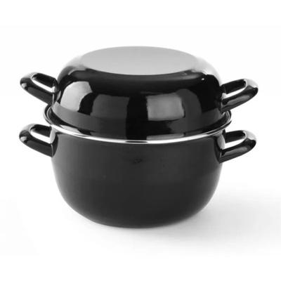 Hendi - Mosselpan geëmailleerd met deksel (5ltr) - ø26