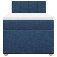 Boxspring met matras stof blauw 100x200 cm - thumbnail