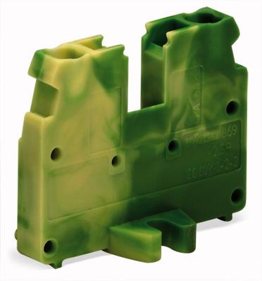 WAGO 869-307 Doorgangsklem Veerklem Groen, Geel 100 stuk(s)