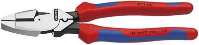 Knipex Kracht-kombitang "Lineman's Pliers" Amerikaans model | Meer-componentengrepen | Zwart geatramenteerd | Lengte 240 mm - 09 12 240