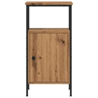 Nachtkastjes 2 st 41x31x80cm bewerkt hout artisanaal eikenkleur - thumbnail
