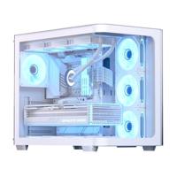 AeroCool P500C-G-WT-V1 Midi-tower PC-behuizing Zwart, Wit - thumbnail