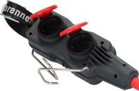 Brennenstuhl Professional Powerblock met verlengkabel | PB 1100 | IP54 | 4-voudig | 15m | zwart | H07RN-F 3G1.5 - 9161150161 - thumbnail