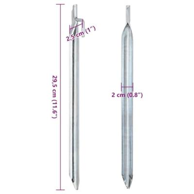 VidaXL Tentharingen 24 st v-vormig ø20 mm 29,5 cm gegalvaniseerd staal VidaXL Tentharingen 24 st v-vormig ø20 mm 29,5 cm gegalvaniseerd staal