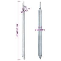 VidaXL Tentharingen 24 st v-vormig ø20 mm 29,5 cm gegalvaniseerd staal - thumbnail