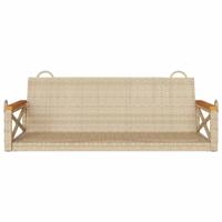 Schommelbank 109x62x40 cm poly rattan beige - thumbnail