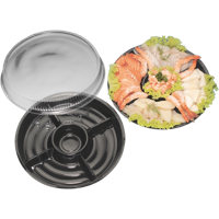 Deksel | fondueschaal | Gerecycled PET | rond | Ø260mm | 30mm | transparant | 200 stuks - thumbnail