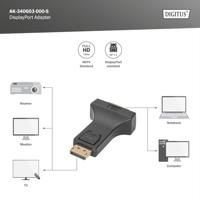 Digitus AK-340603-000-S DisplayPort / DVI Adapter [1x DisplayPort stekker - 1x DVI-bus 24+5-polig] Zwart - thumbnail