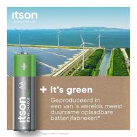 ITSON, gebruiksklare AA Pro oplaadbare NiMH-batterijen, 2500 mAh, verpakking van 8, ideaal voor camera's, gamecontrollers, kinderspeelgoed, HHR6-2500IT/8CP - thumbnail